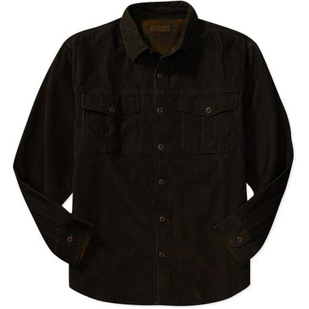 Faded Glory - Men's Flannel-Lined Corduroy Shirt - Walmart.com