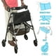 thumbnail image 5 of Andador plegable ligero Stander Wonder Rollator Plus para adultos mayores y niños, Travel EZ Fold-N-Go, pequeño andador con ruedas y asiento, color nogal negro, 5 of 5