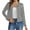 #_002Light Gray, variant on Women's Plus Size Sequin Jacket Open Front Sparkly Glitter Long Sleeve Blazer Cropped Fashion Coat Loose Fit Jackets Light Gray S