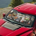 thumbnail image 4 of Binienty Funny Frog Windshield Sun Shades 1 Piece Front Windshield Sunshade Folding Automotive Interior Sun Protection Universal Fit for Auto Truck Van SUV, 4 of 8