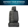 thumbnail image 4 of MotorBox Prestige Faux Leather Seat Covers for Cars - (2) Front Semi-Custom Fit Black Seat Covers for Trucks & SUV - Automotive Seat Covers & Accessories - Protective Interior Covers for Cars, 4 of 7