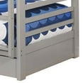 thumbnail image 2 of Benjara Transitional Twin Over Twin Bed with Attached Ladder and Drawers, Gray, 2 of 5
