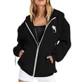thumbnail image 3 of PRfgtbd Hoodies for Women Zip Up Hoodie Casual Sweatshirts with Front Pockets Soft Long Sleeve Jacket Streetwear Tops, 3 of 6