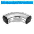 thumbnail image 4 of Uxcell 5/8 Inch OD 304 Stainless Steel Butt, 3 Pack 90 Degree Elbow Pipe Fitting Bend Welding for Stair Handrail, 4 of 7