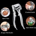 thumbnail image 6 of SLYNSHome Kitchen Gadgets Supplies Garlic Press Tools Stainless Steel Garlic Mincer Tool Kitchen Accessories Essentials, 6 of 9