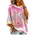 thumbnail image 2 of Women's Breast Cancer Awareness Hoodie in October We Wear Pink Shirts Drawstring Print 3/4 Sleeve Sweatshirts for Women, 2 of 7