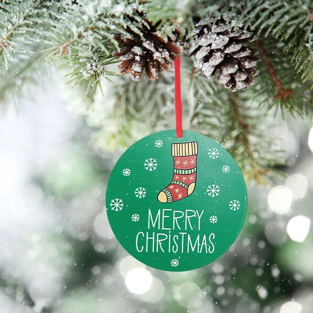 Xihbxyly Delicado Colgante de Árbol de Navidad, Diseño de Arte En Hierro, Decoración Navideña, Adorno Navideño Creativo, Material de Hierro Seguro, 8 Cm de Diámetro