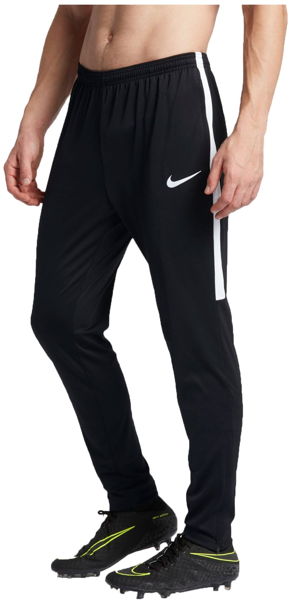 nike : men's dry soccer training pants black, white (large, black, black, white, white) -