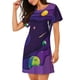 thumbnail image 2 of Fotbe Astronaut Bata de Dormir para Mujer con Estampado, Camisón de Algodón de Manga Corta, Ropa de Dormir Casual, 2 of 6