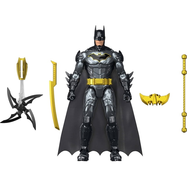Figura de acción Mattel Batman 30 cm, 25+ frases, 4 armas