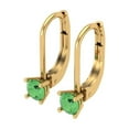 thumbnail image 2 of Clara Pucci 0.5Ct Green Round Cut VVS1 Lever Back Drop Dangle 14k Solid hypoallergenic Gold Designer Earrings For April, 2 of 7