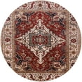 thumbnail image 1 of Ahgly Company Indoor Round Mid-Century Modern Saffron Red Oriental Area Rugs, 6' Round, 1 of 6