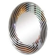thumbnail image 2 of Designart "Tub Glowing with Purple, Teal, and Pink Crystals" Bathroom Spiral Round Wall Mirror - Humor Oval Printed Decorative Mirror - Multiple Color Options, 2 of 5