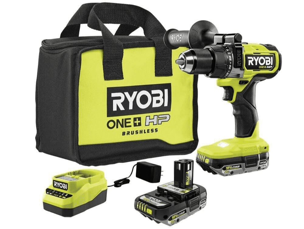 Tectonic Optimal homoseksuel Ryobi ONE+ HP PBLHM101K2 18V Brushless Cordless 1/2 in. Hammer Drill Kit  with (2) 2.0 Ah Batteries, Charger, and Bag - Walmart.com