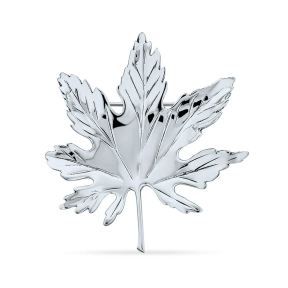 Bling Jewelry Womens Canada Maple Leaf Brooche Pin - Sterling Silver Western Jewelry Accessory
