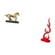 thumbnail image 5 of Figura de caballo,Escultura de caballo en miniatura coleccionable,Estatua de animal de adorno de caballo de resina para decoración del hogar,Escultura abstracta de fuego,Estatua de arte, 5 of 8