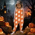 thumbnail image 2 of Xijirk Kids Spaghetti Strap Harem Jumpsuit with Cute Ghost Cartoon Print Side Pockets for Halloween Holiday Party Outfit,1-2 Years, 2 of 4
