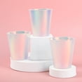 thumbnail image 3 of 50 Pcs Iridescent Plastic Cups 12 oz Disposable Shiny Party Cups Holographic Drinkware for Disco Rainbow Party Decorations Birthday Wedding Bachelorette Party Favors, 3 of 7