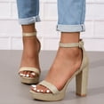 thumbnail image 2 of Mepaouo Women's Heels Sandals Comfortable Open Toe Dress Pump Shoes Rhinestone Platform Sandal, 2 of 7