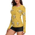 thumbnail image 2 of Simpsons Women's Sunscreen Shirt Long Sleeve Workout Tops Crewneck Soft Comfy Tees Casual T-Shirt 2XL, 2 of 7