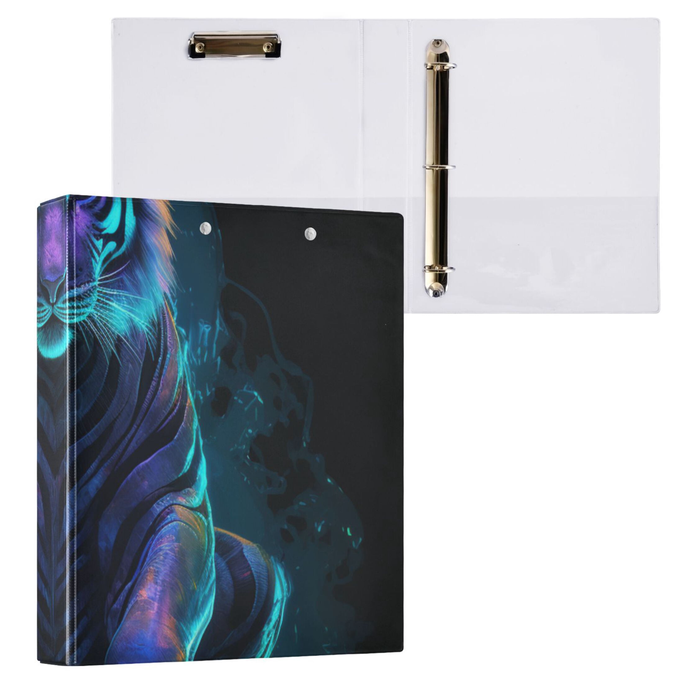 Tiger Green 3 Ring Binders 1.5 inch Hardcover File Folders with Interior Pockets A4 Size Organizer for School Office Hospital