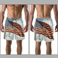 thumbnail image 3 of luoweisi Men's Beach Shorts Quick Dry Swim Trunks with Mesh Lining American Flag M, 3 of 5