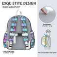 thumbnail image 5 of Mermaid Scales Pattern Backpack for School,Cute School Bag,Schoolbag with Adjustable Shoulder Straps & Padded Back,13.4"x11"x4.7", 5 of 6