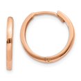 thumbnail image 1 of Quality Gold TF764 14K Rose Gold Round Hinged Hoop Earrings, 1 of 1