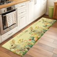thumbnail image 3 of Easter Bunny Kitchen Runner Rug 2x6 Washable Runners for Hallway Non Slip Yellow Rabbit Spring Flowers Leaves Rustic Plants Large Area Rug Indoor Floor Carpet for Bathroom Laundry Entryway Bedroom, 3 of 8
