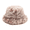 EQ69_Pink, variant on Women Men Winter Furry Bucket Hat Vintage Leopard Print Faux Fur Plush Fisherman Cap Thick Warm Wide Brim Fashion Hat for Daily Wear Brown One Size