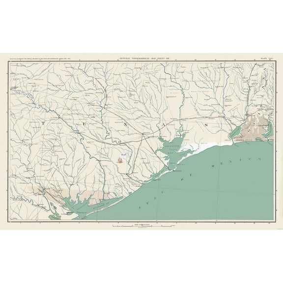 Historical Civil War Map - East Texas Theatre of War - Lamont 1894 - Vintage Wall Art
