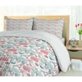 thumbnail image 5 of Ambesonne Eiffel Tower Duvet Cover Sets, Bonjour Paris Love, 2-Queen, Cadet Blue Coral, 5 of 7