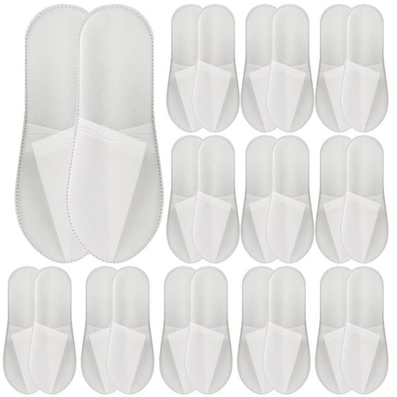 Gymnture 20 Pairs Disposable Spa Hotel Non-Slip Slippers for Women Men