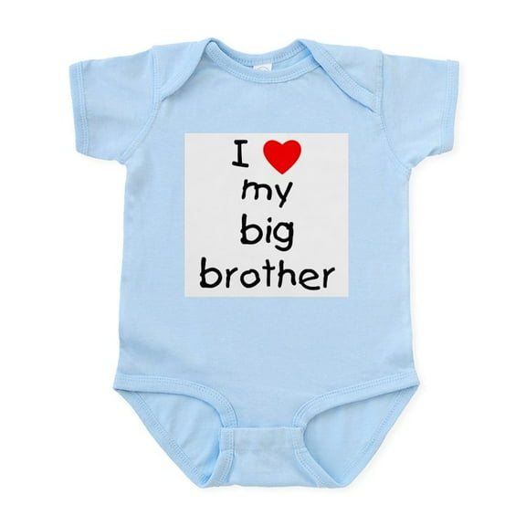 CafePress - I Love My Big Brother Infant Bodysuit - Baby Light Bodysuit, Size Newborn - 24 Months