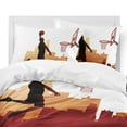 thumbnail image 4 of Jarson 3 Pieces Queen Size Duvet Cover Set with Zipper Closure, Printed Comforter Cover Bedding Sets, 4 of 7