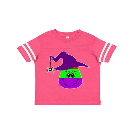 

Inktastic Halloween Cute Candy Corn Witch and Spider Gift Toddler Toddler Girl T-Shirt