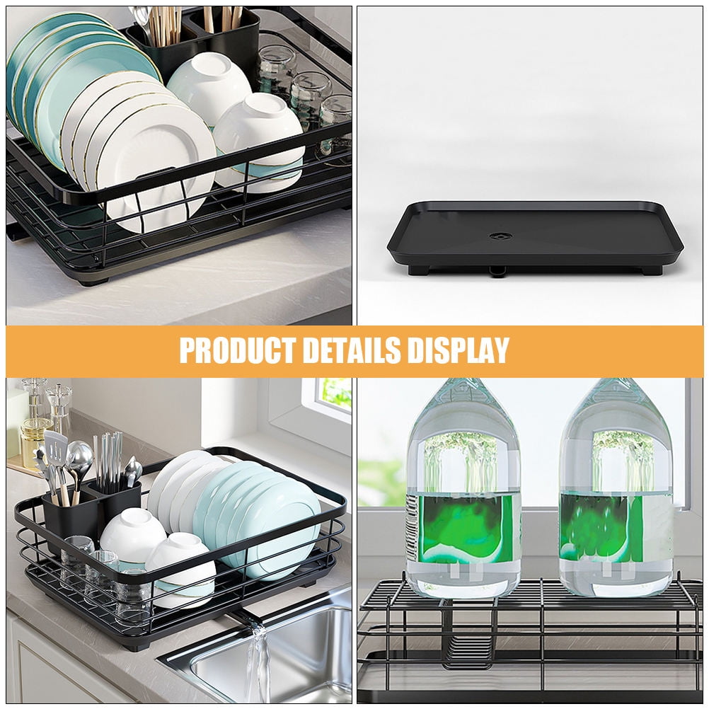 MLINS Draining Holder for Utensils Countertop Dish Drainer Household Kitchen Dish Drying Rack Bowl Holder