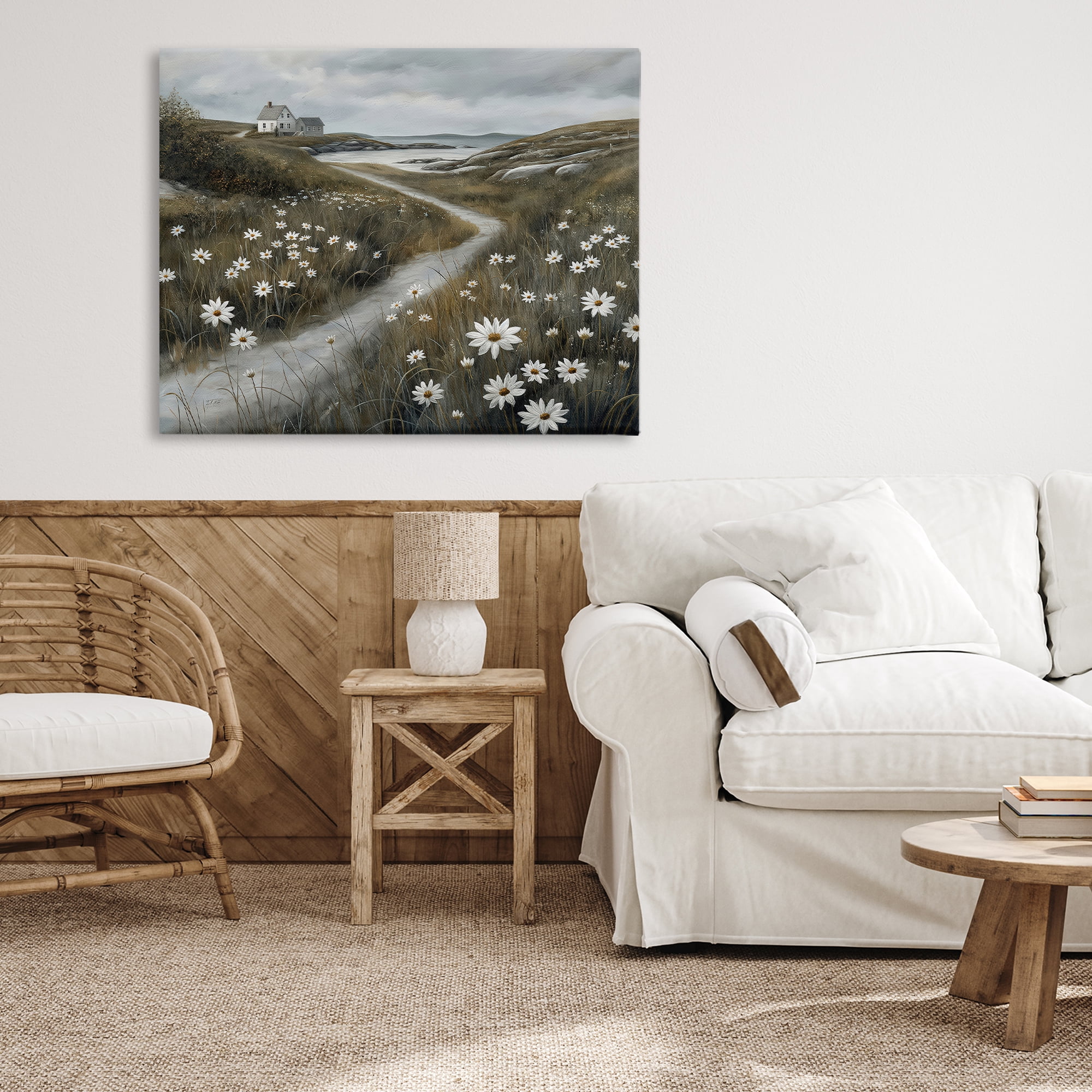 Stupell Industries Daisies Along Coastal Path Canvas Wall Art, design by Imagine It Images