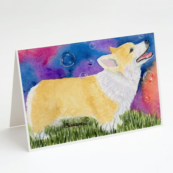 Corgi Greeting Cards and Envelopes Pack of 8