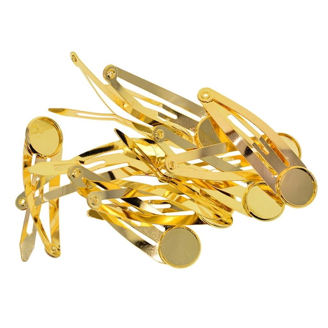 Broches para el cabello Sunnimix 10Pcs DIY 12 mm Bronce dorado