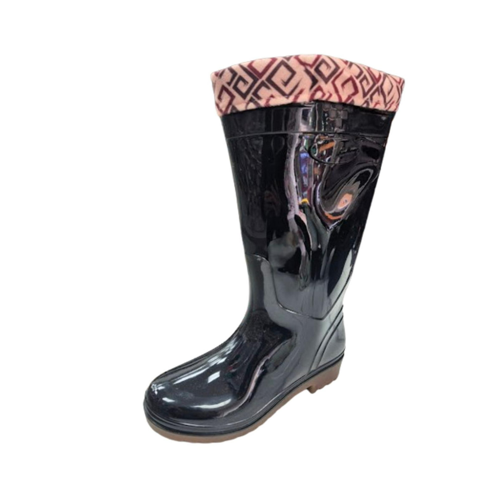 Bota De Agua Lluvia Mujer Negro Talla 37