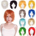 thumbnail image 2 of Peluca sintética BENIHAIR, peluca de cosplay, peluca de pelo corto blanco, rojo, verde, azul, rosa y amarillo, extensión de cabello falso para hombres y mujeres, peluca de fiesta, 2 of 5
