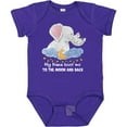 thumbnail image 3 of Inktastic My Nana Loves Me to the Moon and Back Elephant Family Boys or Girls Baby Bodysuit, 3 of 5