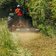 Titan Attachments 3 Point 60in Flail Mower with 16in Hydraulic Side Shift, 40-50 HP Mowing Attachment for Category 1 Tractors and Loaders