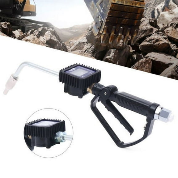 Petrol Oil Gun Fluid Extractor Pump Transfer Pump Kit Truck W/Digital Flow Meter