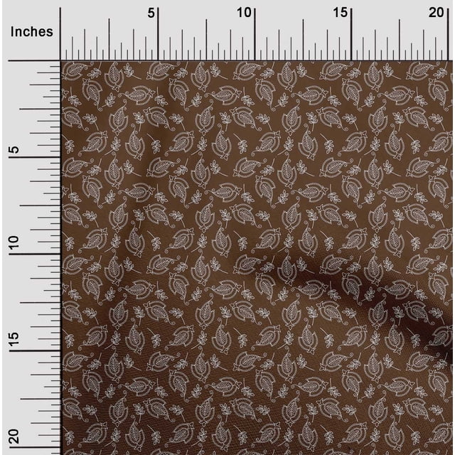 oneOone Polyester Lycra Fabric Artistic Floral Sashiko Print Decor Fabric Printed BTY 56 Inch Wide