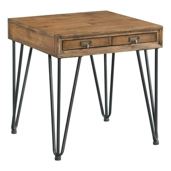 Pemberly Row Transitional Tanner 3PC Occasional Table Set in Brown