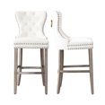 thumbnail image 5 of Westin Outdoor 29" Tufted Velvet Counter Stool (Set of 2), Antique Gray/Velvet Cream, 5 of 6