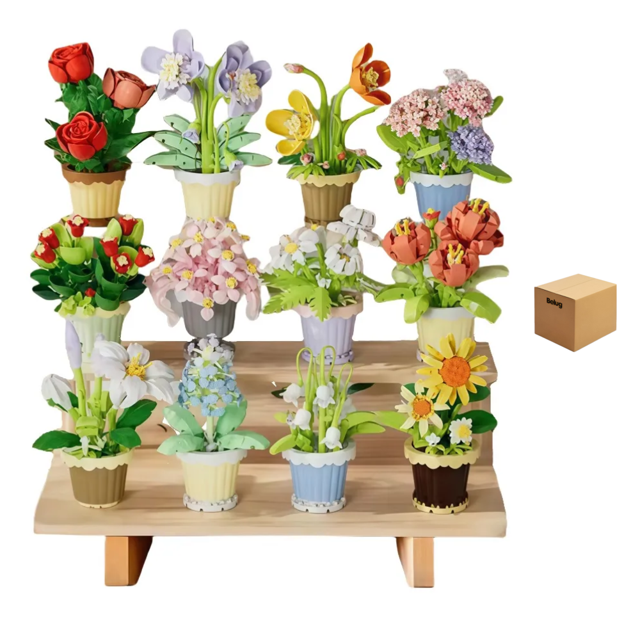 Juguetes Bloques Flores 12pz Belug, Multicolor