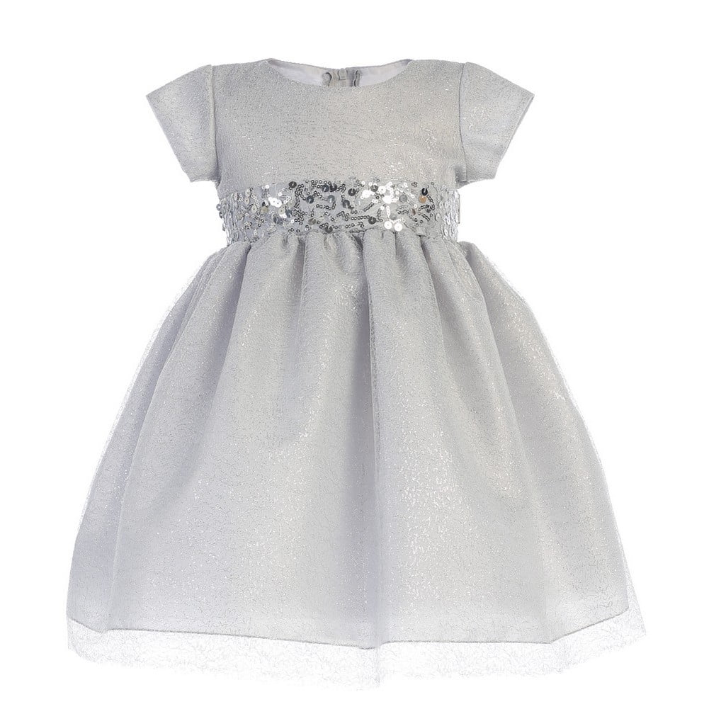 girls silver christmas dress